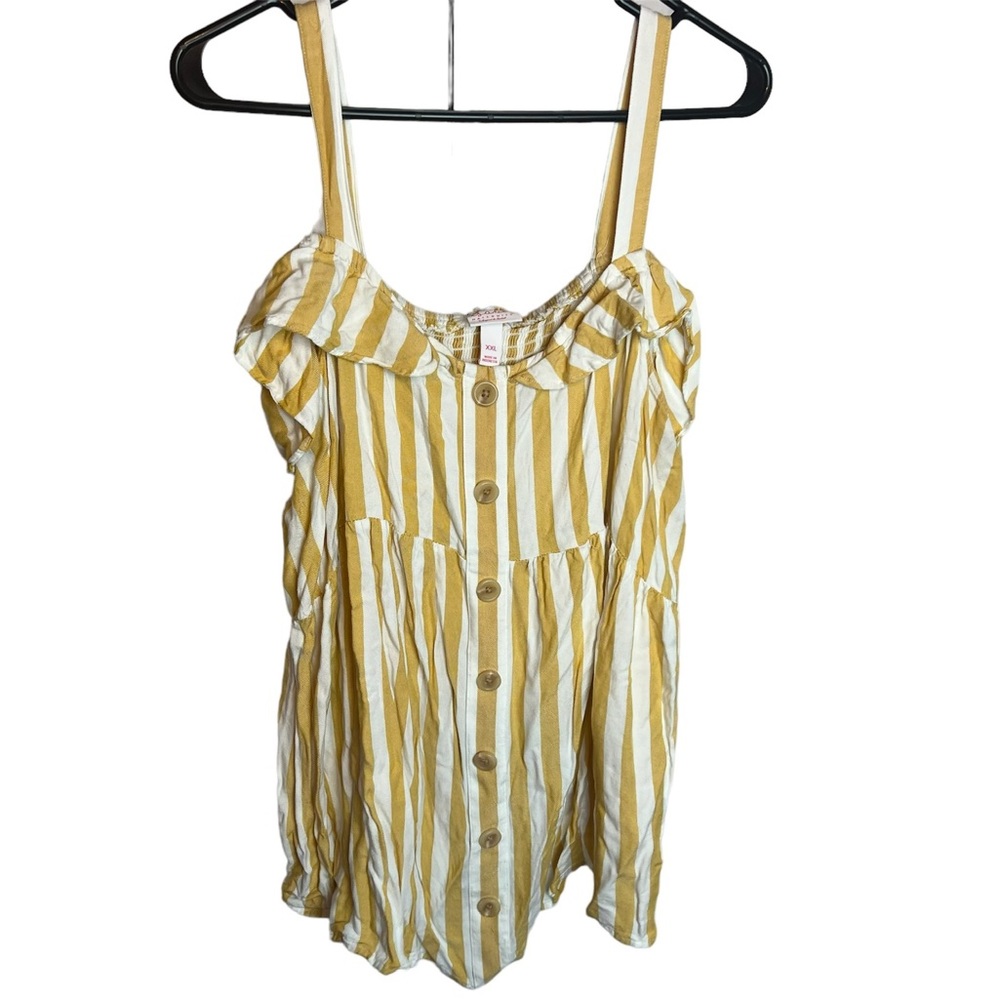 3 FOR $15 Isabel Maternity by Ingrid & Isabel Gold White Cold Shoulder Top, XXL